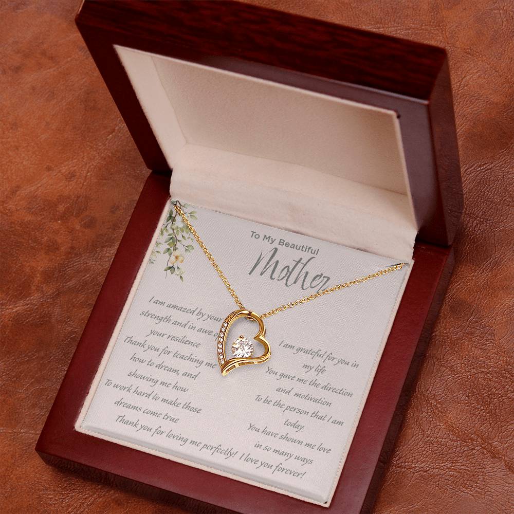 To My Beautiful Mother - Forever Love Necklace