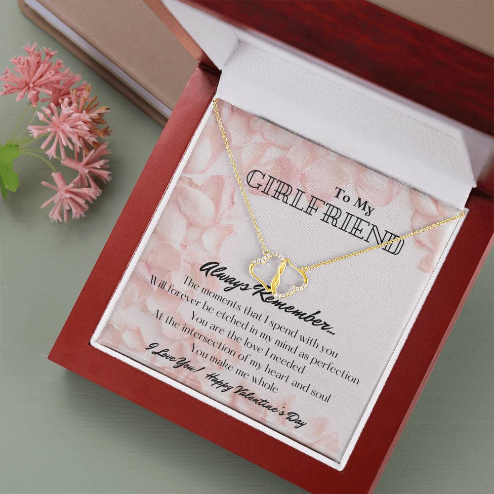 To My Girlfriend message card w/ Everlasting Love necklace