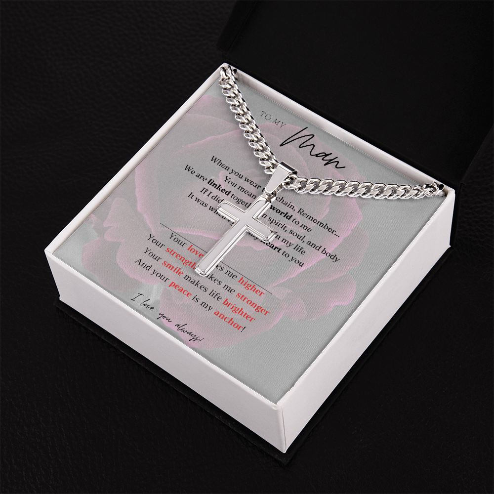 To My Man - Valentine's Cross