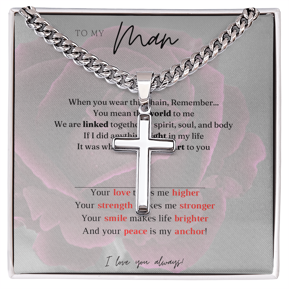 To My Man - Valentine's Cross