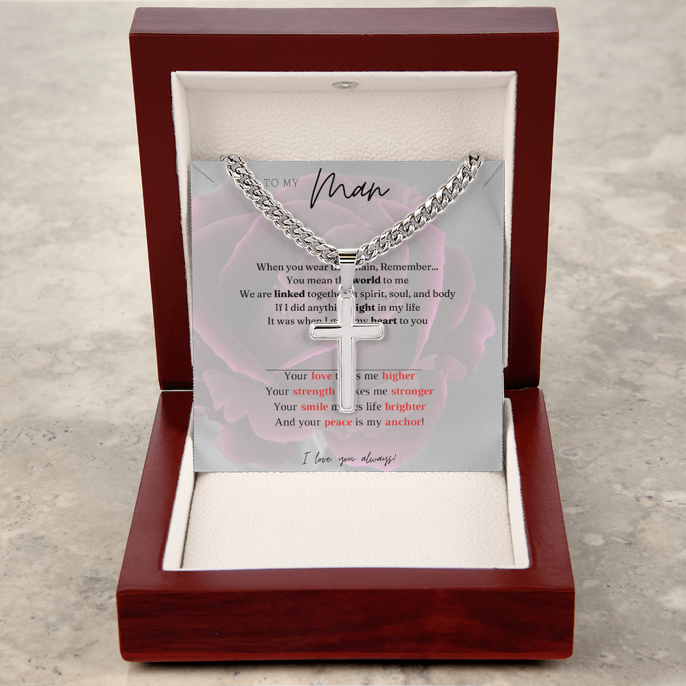 To My Man - Valentine's Cross