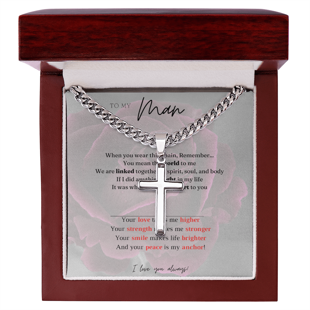 To My Man - Valentine's Cross