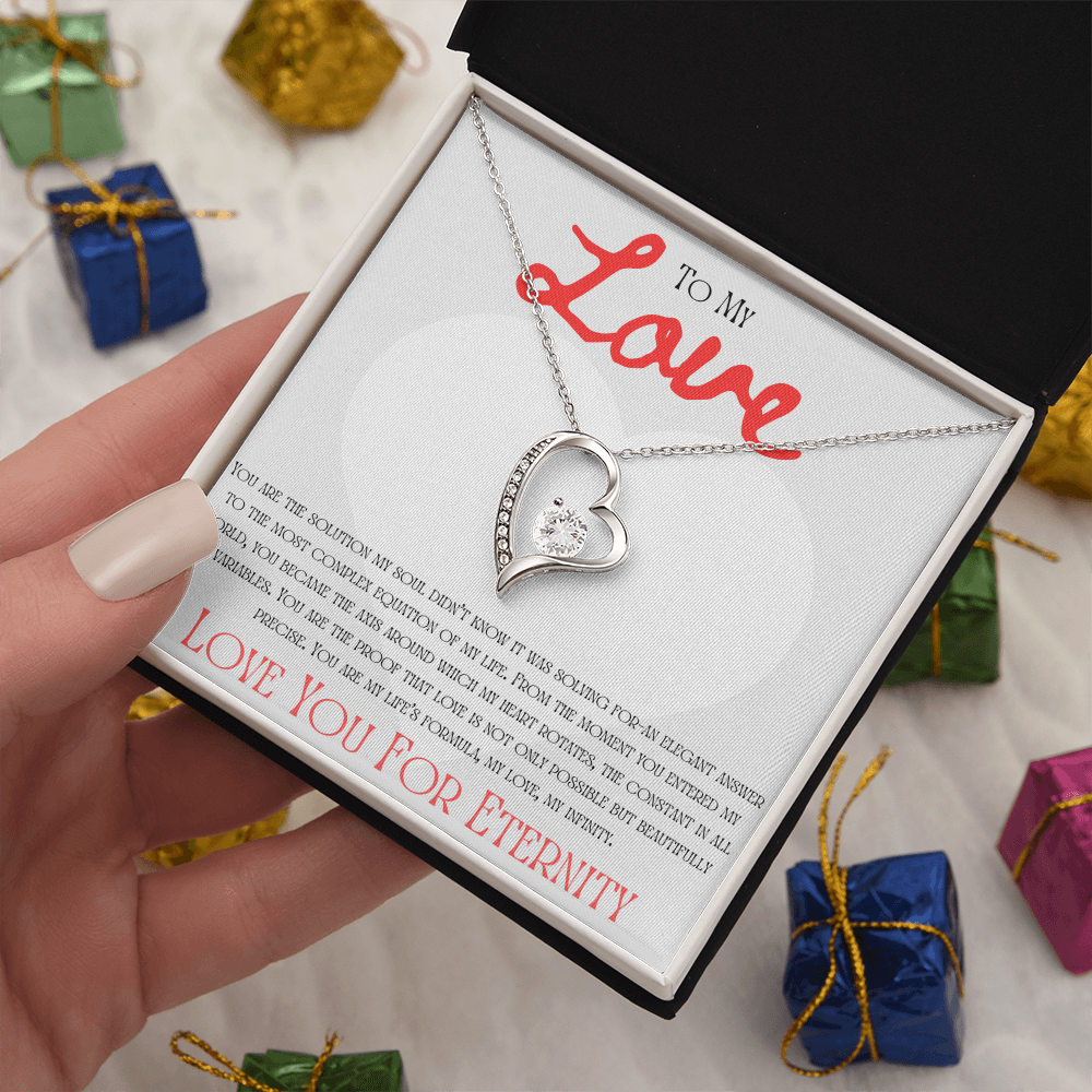 To My Love Message Card with Forever Love Necklace