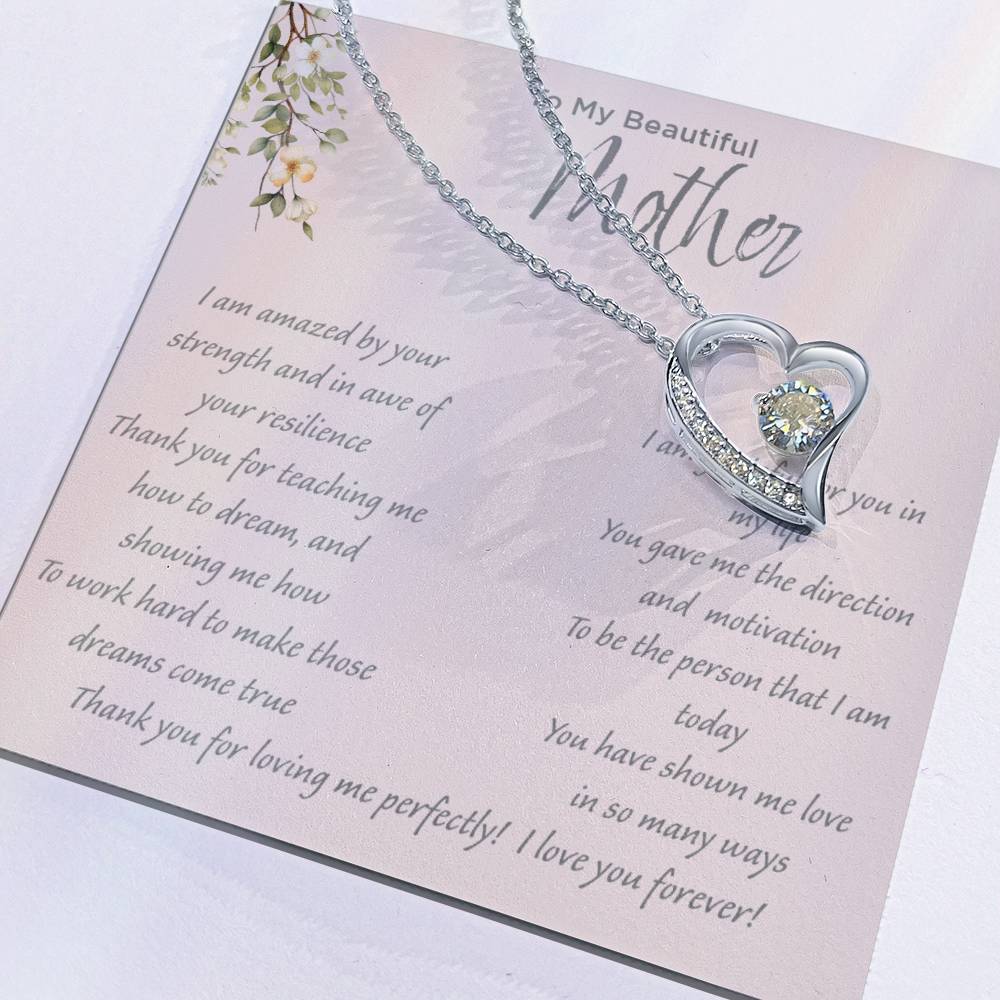 To My Beautiful Mother - Forever Love Necklace