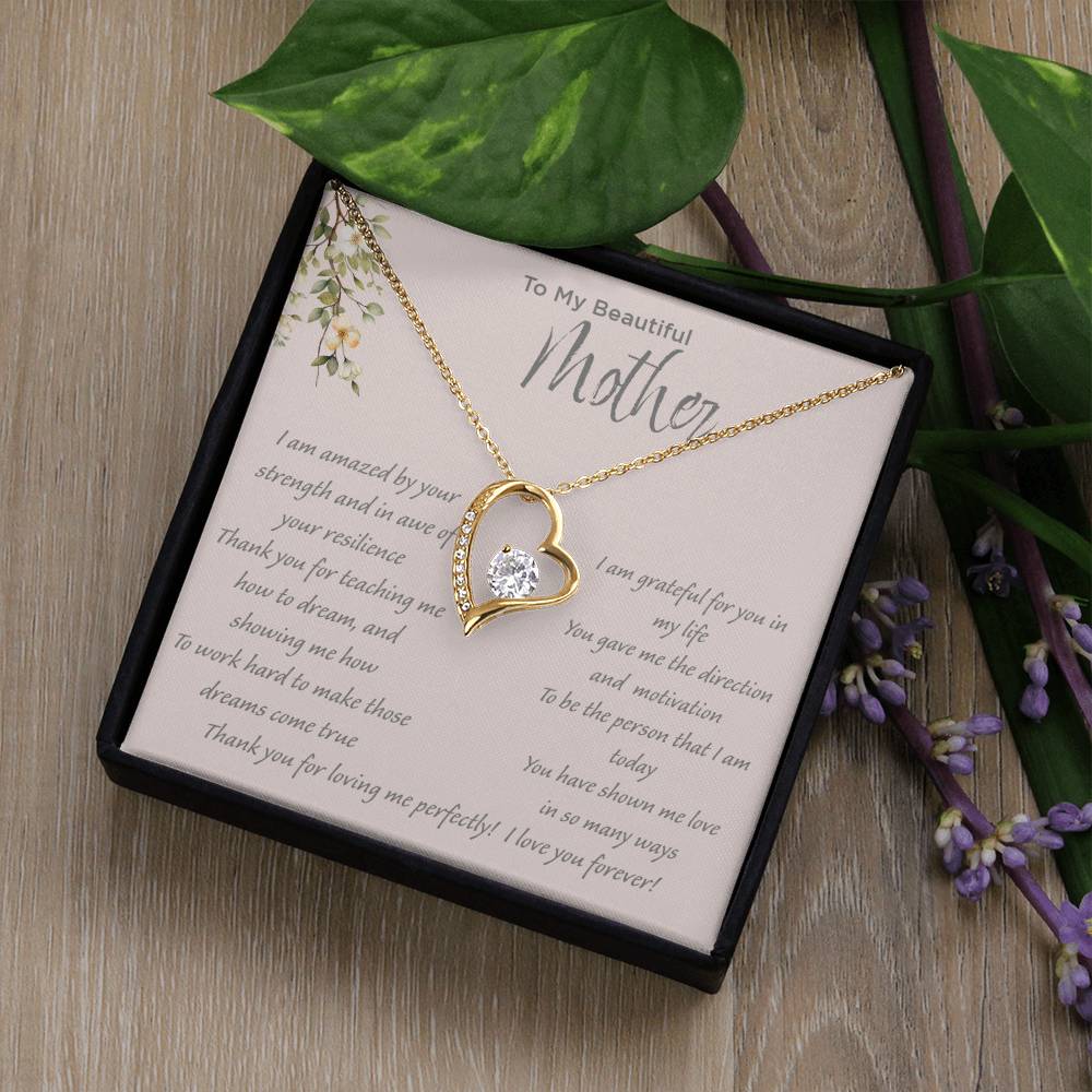 To My Beautiful Mother - Forever Love Necklace