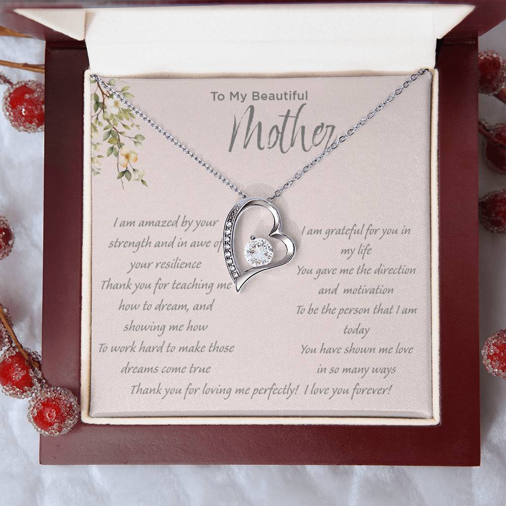 To My Beautiful Mother - Forever Love Necklace