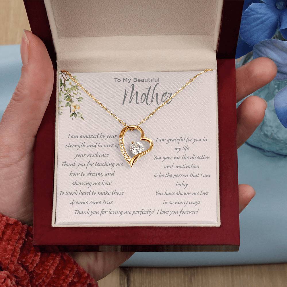 To My Beautiful Mother - Forever Love Necklace