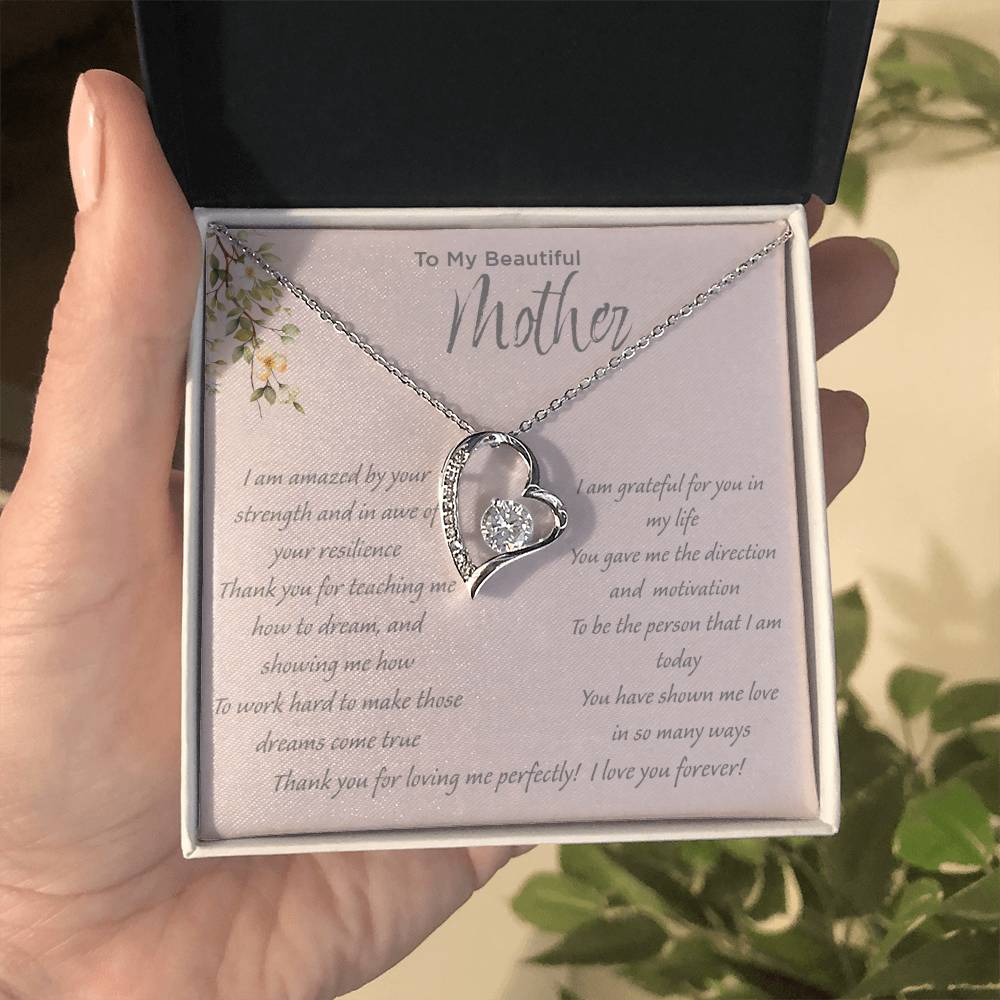 To My Beautiful Mother - Forever Love Necklace