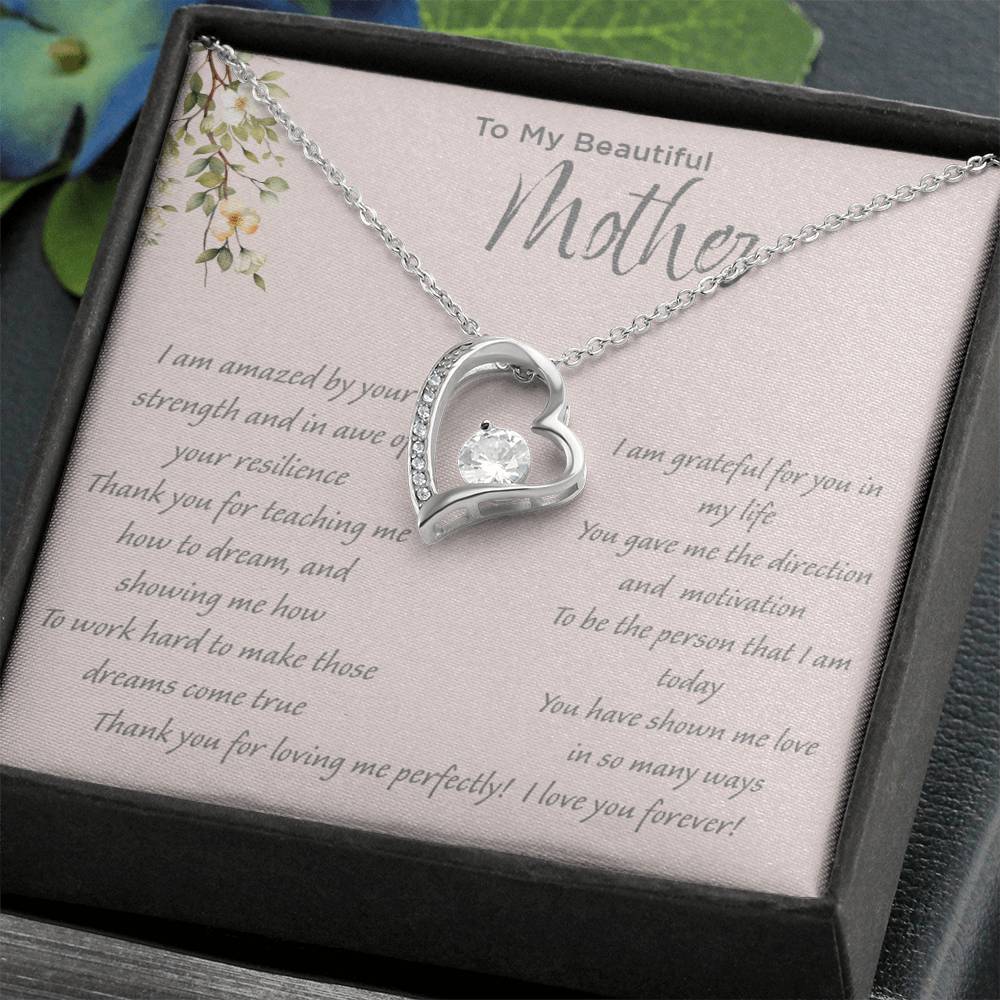 To My Beautiful Mother - Forever Love Necklace