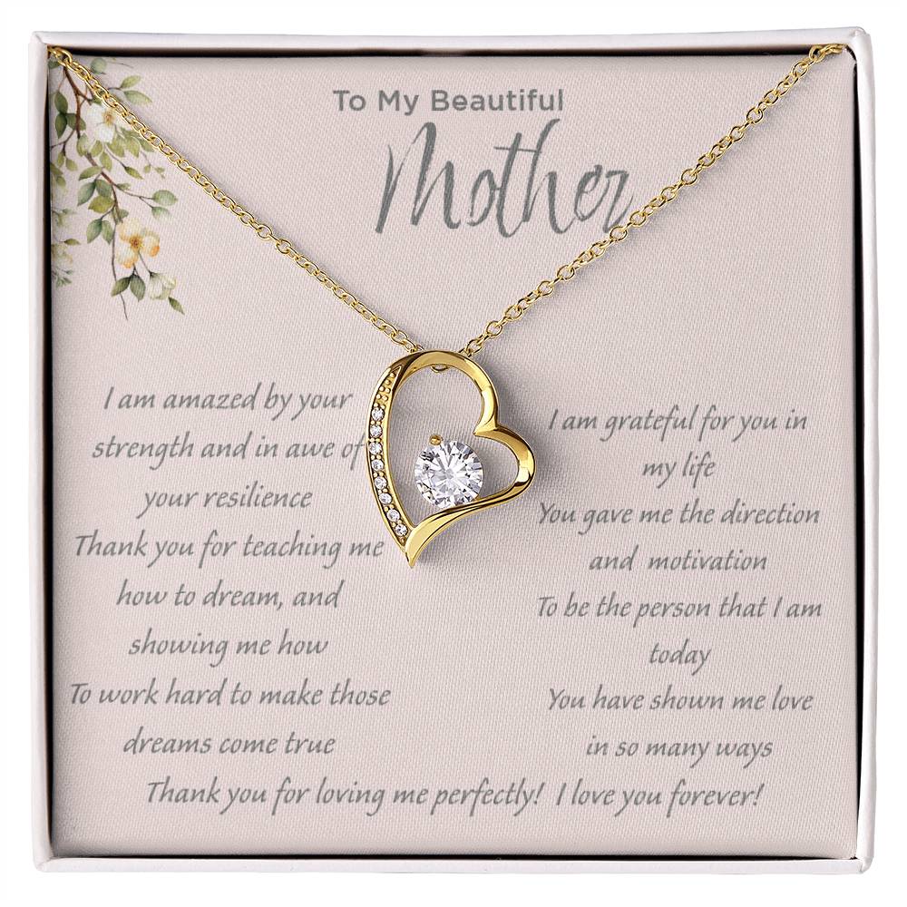 To My Beautiful Mother - Forever Love Necklace