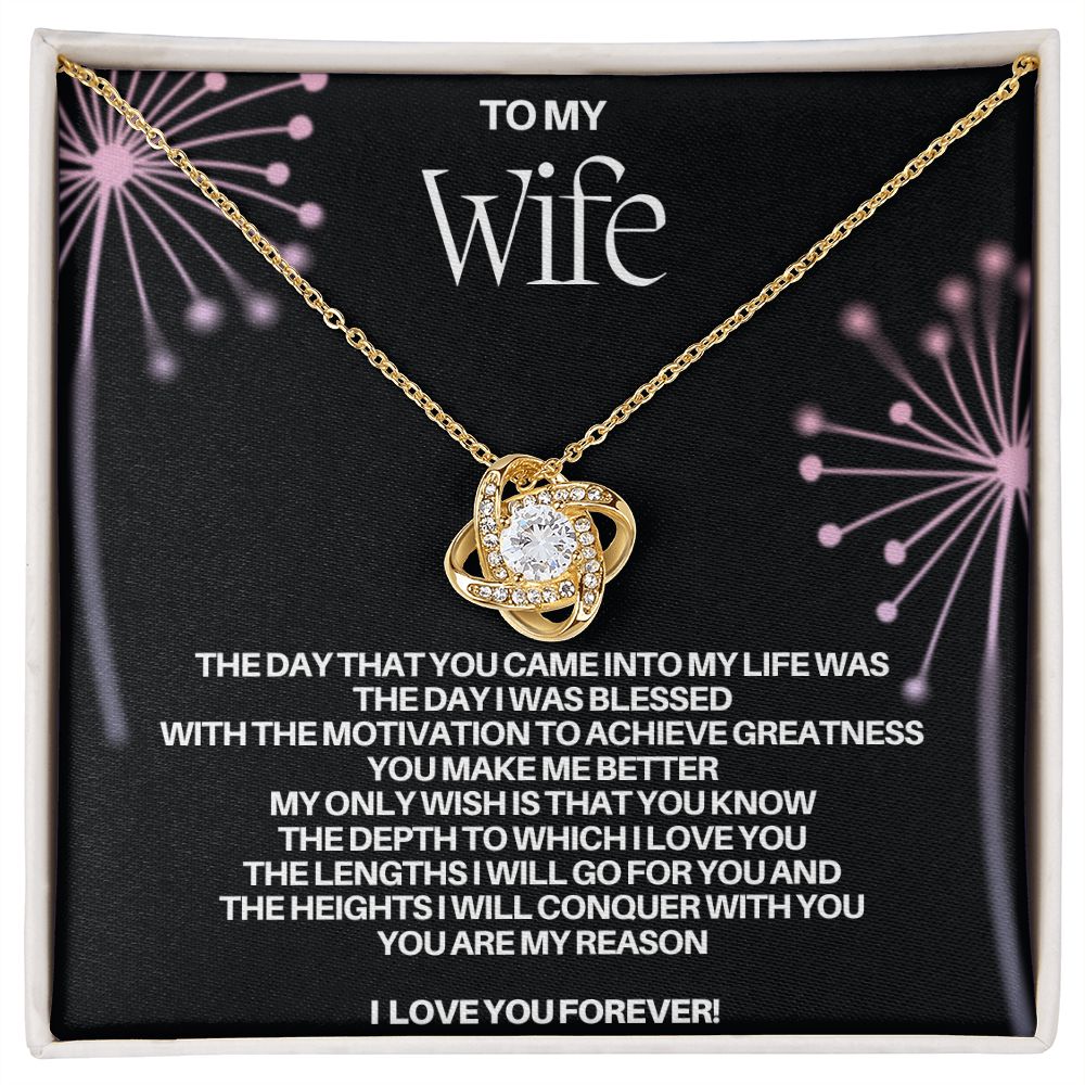 To My Wife - Love Knot Necklace