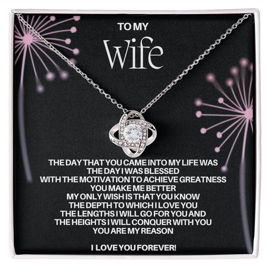 To My Wife - Love Knot Necklace