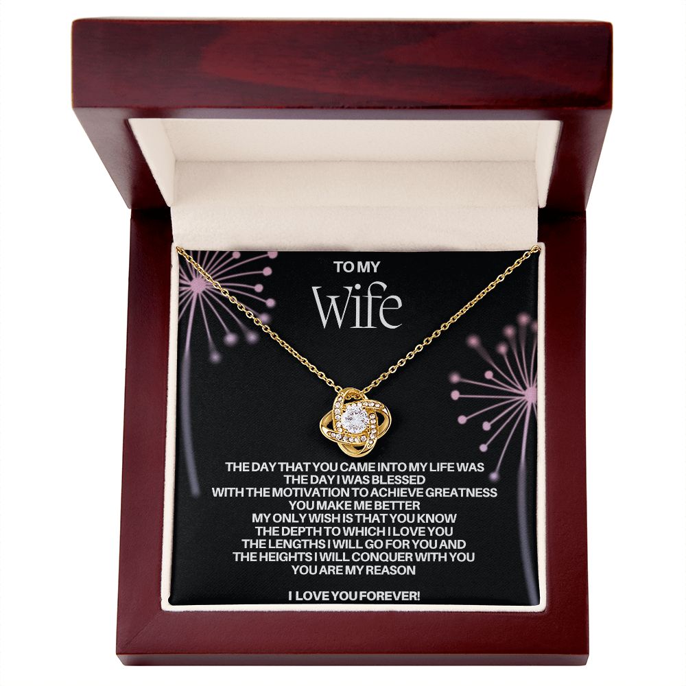 To My Wife - Love Knot Necklace