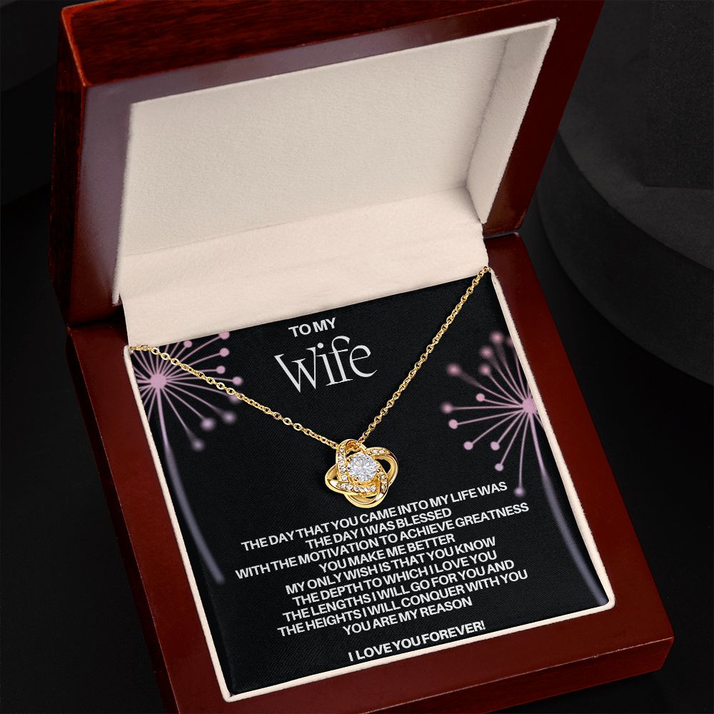 To My Wife - Love Knot Necklace