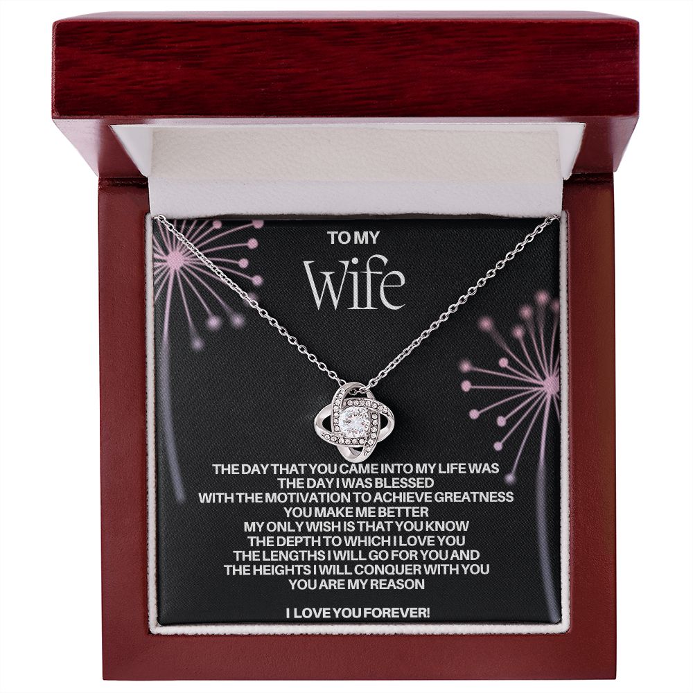 To My Wife - Love Knot Necklace